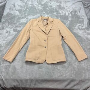 Tommy Hilfiger Blazer Size 4 Beige/Cream Cotton Blend Business‎ Career Jacket